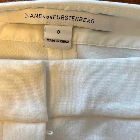 Diane Von Furstenberg White Slim-Fit Tailored Pants Size 0 - Picture 5 of 5
